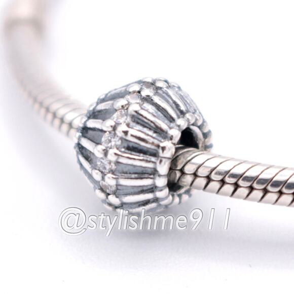 Authentic PANDORA Show Stopper Bead with White Zirconia - 790545CZ - Picture 3 of 9